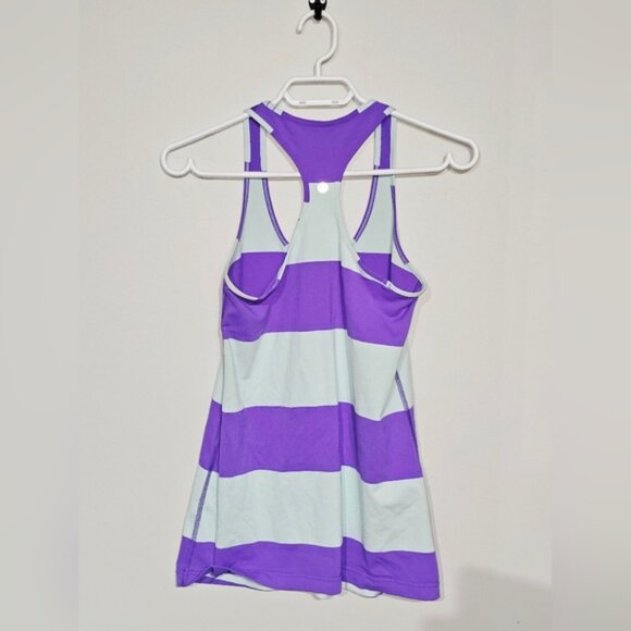 Lululemon Cool Racerback A Bold Stripe Power Purple Size 6-8 - Picture 5 of 6